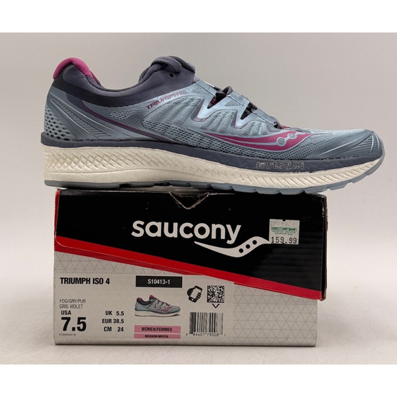 Saucony TRIUMPH ISO 4 Women's NEW Running Sneaker Blue US Size 7.5 - Picture 11 of 11